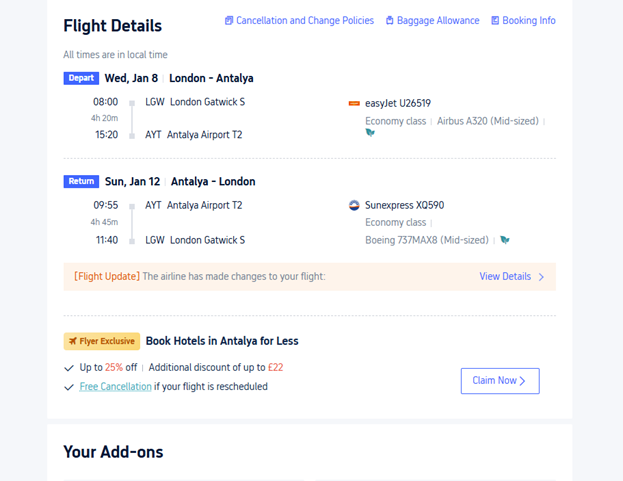 A screenshot of a flight information

Description automatically generated